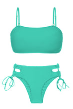 Load image into Gallery viewer, Product Front: Rio De Sol Ensemble Set Opal Bandeau-Reto Madrid