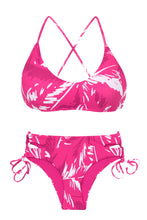 Load image into Gallery viewer, Product Front: Rio De Sol Ensemble Set Pink-Palms Bralette Madrid