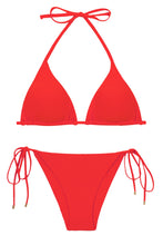 Load image into Gallery viewer, Product Front: Rio De Sol Ensemble Set Rouge Tri-Inv Lacinho