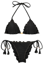 Load image into Gallery viewer, Product Front: Rio De Sol Ensemble Set Shimmer-Black Frufru