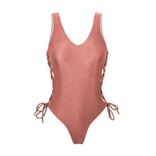 Load image into Gallery viewer, Product Front: Rio De Sol Une Pièce Shimmer-Copper Zoe