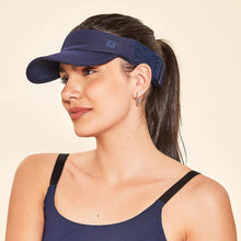 Load image into Gallery viewer, Image 02: Uv Line Visière Elastic Visor Navy Blue Upf50+
