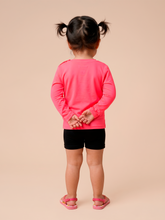 Load image into Gallery viewer, Model Back: Uv Line T-Shirt Longsleeve Baby Pink Fluor Upf50+
