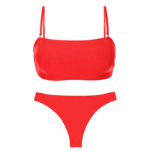 Load image into Gallery viewer, Product Front: Rio De Sol Ensemble Set Rouge Bandeau-Reto Nice-Fio
