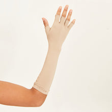 Load image into Gallery viewer, Image 02: Uv Line Gants Long Gloves Uni Chocolate Upf50+
