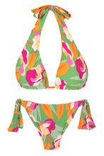 Load image into Gallery viewer, Product Front: Rio De Sol Ensemble Set Green-Bloom Halter-Double Italy
