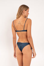 Load image into Gallery viewer, Model Back: Rio De Sol Ensemble Set Shimmer-Shark Balconet-Tie Cheeky-Tie-Gold
