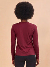 Load image into Gallery viewer, Model Back: Uv Line T-Shirt Longsleeve Uvpro Vermelho Quimado Upf50+
