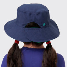 Load image into Gallery viewer, Model Back: Uv Line Chapeau Souple/Capeline Hat California Inf Navy Blue Lagoa Upf50+
