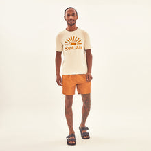 Load image into Gallery viewer, Model Front: Uv Line Fitness Haut T-Shirt Solar Off White Upf50+
