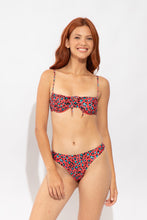 Load image into Gallery viewer, Image 05: Rio De Sol Haut Top Coral-Feline Balconet-Tie
