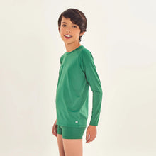 Load image into Gallery viewer, Image 02: Uv Line T-Shirt Longsleeve Uvpro Kids Verde Brasil Upf50+
