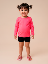 Load image into Gallery viewer, Model Front: Uv Line T-Shirt Longsleeve Baby Pink Fluor Upf50+
