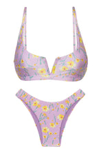 Load image into Gallery viewer, Product Front: Rio De Sol Ensemble Set Canola Bra-V High-Leg
