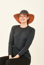 Load image into Gallery viewer, Image 05: Uv Line Chapeau Souple/Capeline San Diego Preto Caramelo Upf50+
