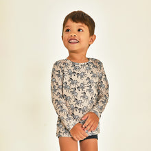 Load image into Gallery viewer, Model Front: Uv Line T-Shirt Longsleeve Baby Zebra Upf50+
