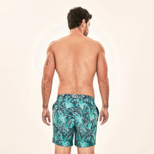 Load image into Gallery viewer, Model Back: Uv Line Short De Bain Short Acqua Coqueiros Turquesa Upf50+
