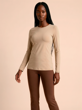 Load image into Gallery viewer, Gallery: Uv Line T-Shirt Longsleeve Fem New Fit Sand Upf50+
