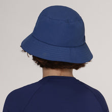 Load image into Gallery viewer, Model Back: Uv Line Bob Hat Basic Kids Inf Navy Blue Upf50+
