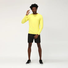 Load image into Gallery viewer, Model Front: Uv Line T-Shirt Longsleeve Uvpro Amarelo Upf50+
