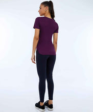 Load image into Gallery viewer, Image 04: Alto Giro Fitness Haut T-Shirt Skin Fit Inspiracionais Roxo
