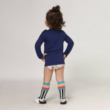 Load image into Gallery viewer, Model Back: Uv Line T-Shirt Longsleeve Baby Navy Blue Upf50+
