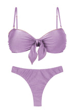 Load image into Gallery viewer, Product Front: Rio De Sol Ensemble Set Shimmer-Harmonia Bandeau-Knot Nice-Fio
