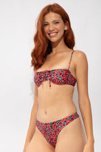 Load image into Gallery viewer, Image 07: Rio De Sol Haut Top Coral-Feline Balconet-Tie
