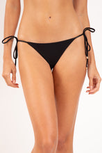 Load image into Gallery viewer, Gallery: Rio De Sol Bas Bottom Shimmer-Black Cheeky-Tie-Gold
