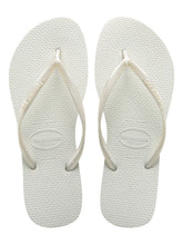 Load image into Gallery viewer, Product Front: Havaianas Tongs Slim White
