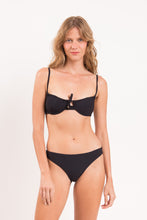 Load image into Gallery viewer, Model Front: Rio De Sol Bas Bottom Dots-Black Essential-Comfy
