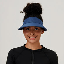 Load image into Gallery viewer, Model Front: Uv Line Visière Visor Leblon Navy Blue Upf50+
