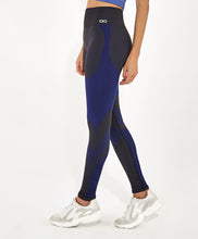 Load image into Gallery viewer, Image 02: Alto Giro Fitness Bas Legging Sem Costura Emana Bicolor Preto
