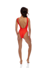 Load image into Gallery viewer, Model Back: Luli Fama Une Pièce Bodysuit Hot Tropics Red
