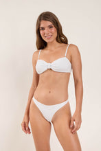 Load image into Gallery viewer, Model Front: Rio De Sol Ensemble Set Memphis-White Bandeau-Joy Mia

