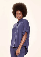 Load image into Gallery viewer, Gallery: Uv Line Chemise Shirt Copa Navy Blue Upf50+
