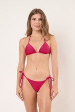 Load image into Gallery viewer, Model Front: Rio De Sol Bas Bottom Shimmer-Desejo Cheeky-Tie
