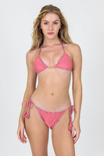 Load image into Gallery viewer, Model Front: Rio De Sol Bas Bottom Shimmer-Confetti Frufru-Comfy
