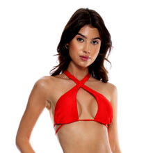 Load image into Gallery viewer, Gallery: Luli Fama Haut Top Cross High Lava Red

