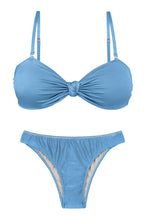 Load image into Gallery viewer, Product Front: Rio De Sol Ensemble Set Shimmer-Baltic-Sea Bandeau-Joy Essential

