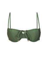 Load image into Gallery viewer, Product Front: Rio De Sol Haut Top Shimmer-Croco Balconet-Tie
