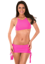 Load image into Gallery viewer, Image 03: Rio De Sol Haut Soutien Ambra Jupe Rosa Choque
