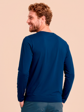 Load image into Gallery viewer, Model Back: Uv Line T-Shirt Longsleeve Uvpro Masc Cobalt Upf50+
