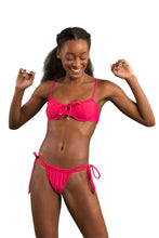 Load image into Gallery viewer, Image 04: Rio De Sol Haut Top Dots-Virtual-Pink Balconet-Tie
