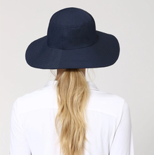 Load image into Gallery viewer, Model Back: Uv Line Chapeau Souple/Capeline Hat Lyon Nac L Fem Navy Blue Upf50+
