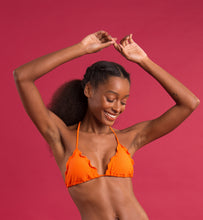 Load image into Gallery viewer, Image 12: Rio De Sol Haut Top Dots-Orange Frufru
