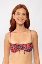 Load image into Gallery viewer, Gallery: Rio De Sol Haut Top Coral-Feline Balconet-Tie
