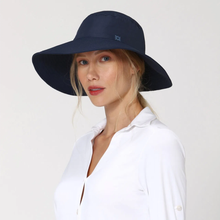 Load image into Gallery viewer, Image 02: Uv Line Chapeau Souple/Capeline Hat Lyon Nac L Fem Navy Blue Upf50+
