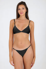 Load image into Gallery viewer, Model Front: Rio De Sol Haut Top Shimmer-Black Tri-Fixo
