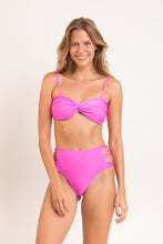 Load image into Gallery viewer, Model Front: Rio De Sol Ensemble Set Vita-Pink Twist Highwaist-Spin
